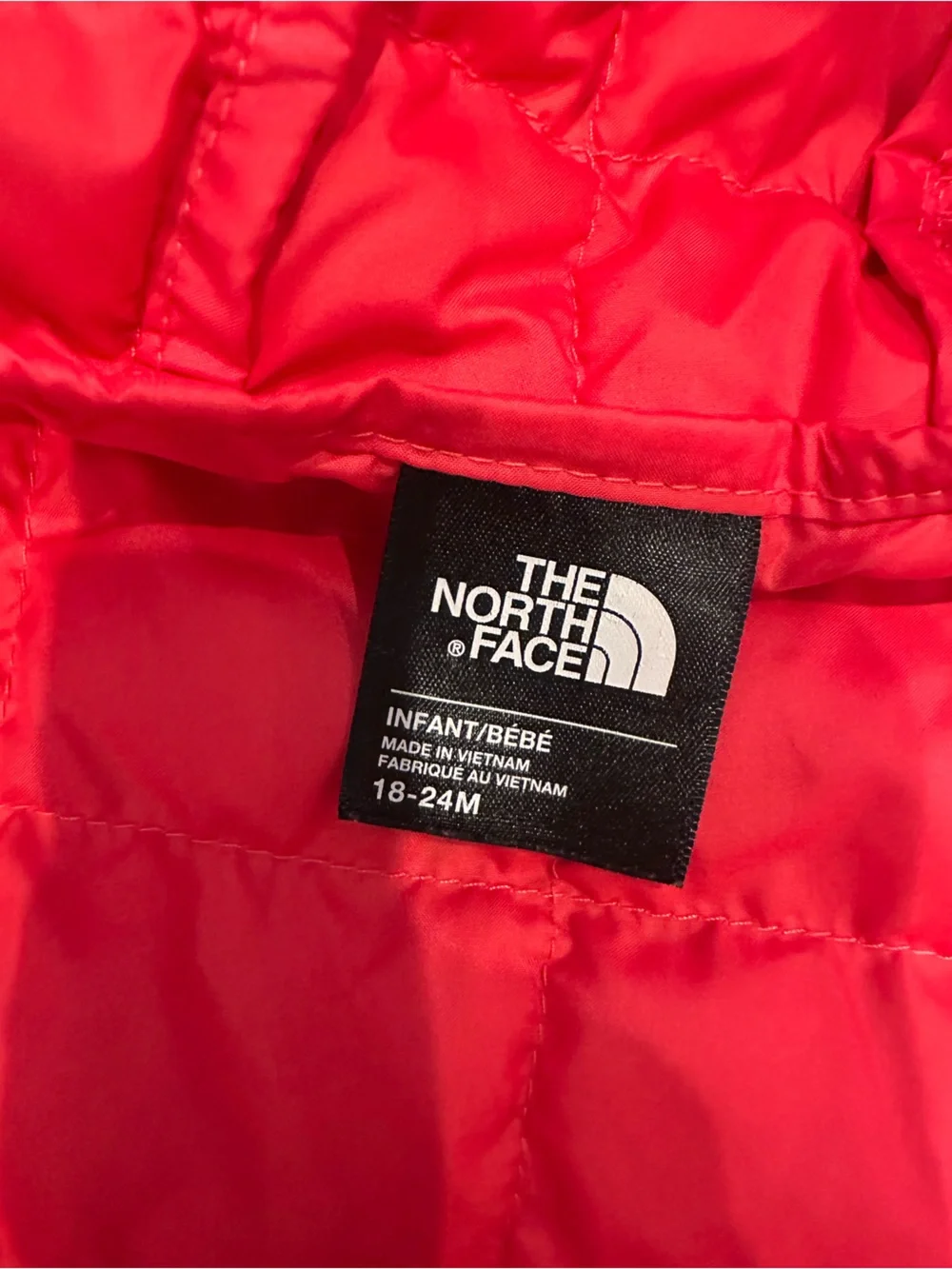 The North Face Girls' Coral Red Hooded Puffer Jacket